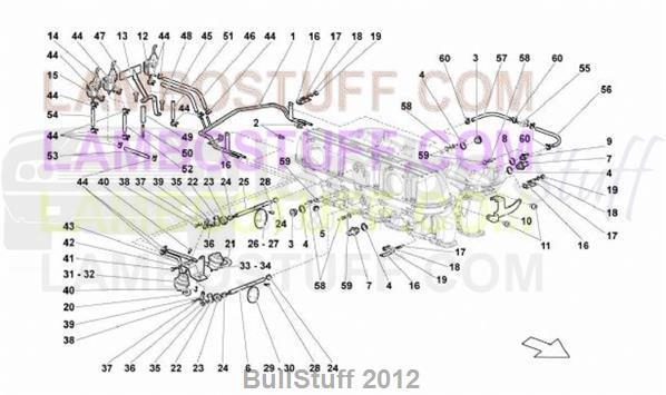 2008 Lamborghini MURCIELAGO LP 640 COUPE ARABIA INTAKE MANIFOLD (129.03.00)